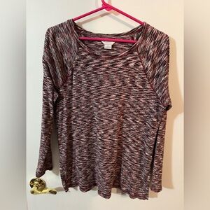 Liz Claiborne weekend women’s large Red and Black Long Sleeve Top